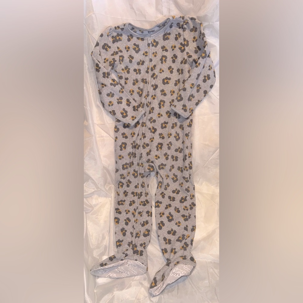 Carters sleepwear leopard print footies